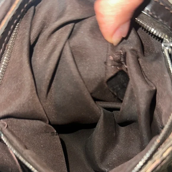 Authentic FENDI Zucchino Canvas Mamma Baguette Shoulder vintage - Picture 6 of 7